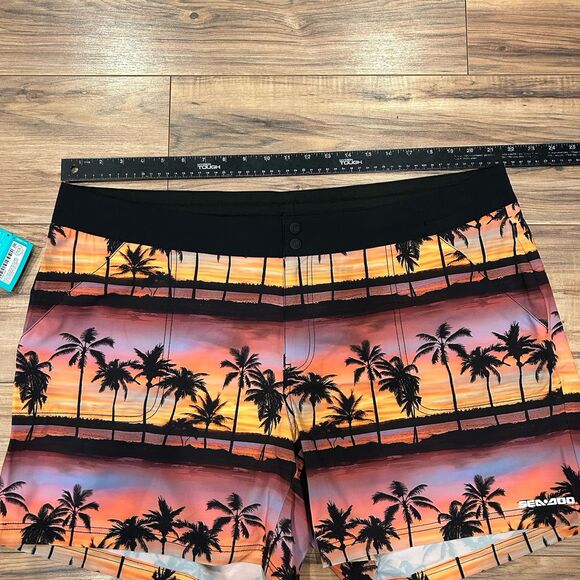 NWT Sea Doo Classic Boardshort Womens 6” Size 2XL Tropical Beach Swim Short - Picture 5 of 11